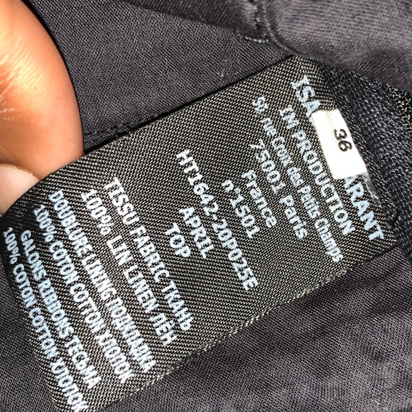 Isabel Marant Etoile April Linen Ruffle Crop Top Blouse 36/ US 4 - Picture 7 of 9